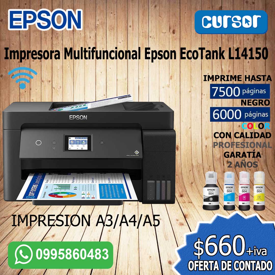 Epson L14150 Impresora Ecotank A3 Multifuncion Wireless